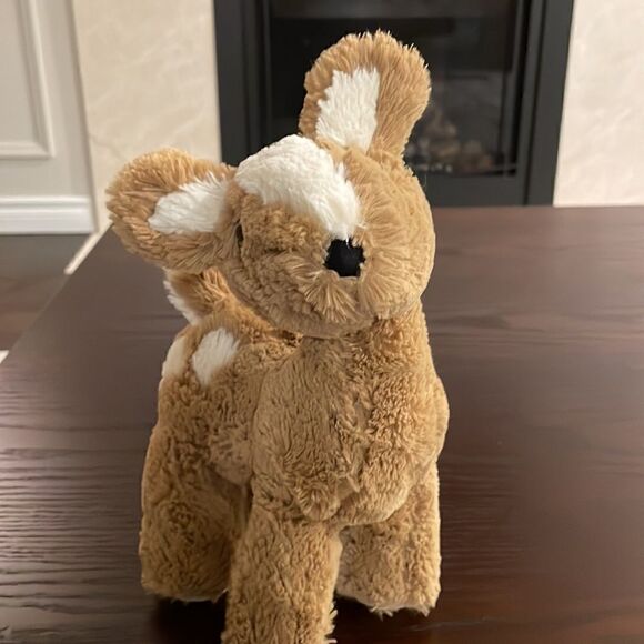 Manhattan Toy Company Light Brown and White Stuffed Plush Toy Deer/Fawn 10” tall - Picture 2 of 7
